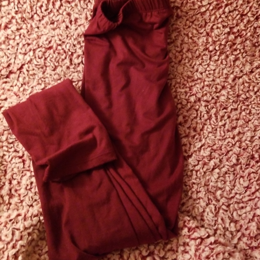 Red leggings